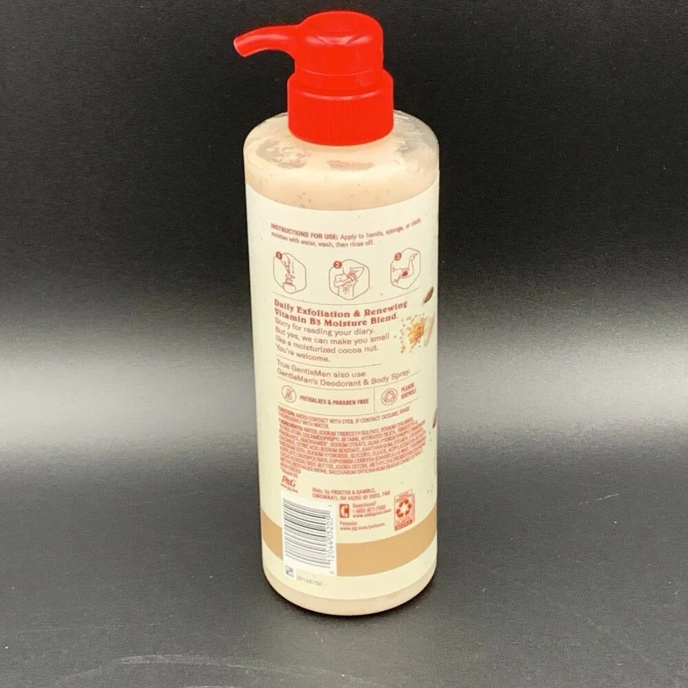 Old Spice Gentleman's Exfoliating Body Wash Brown Sugar & Cocoa 18oz 2 Pack